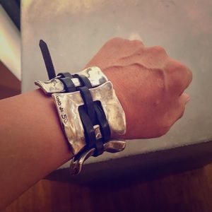 Uno de 50 sterling silver bracelet